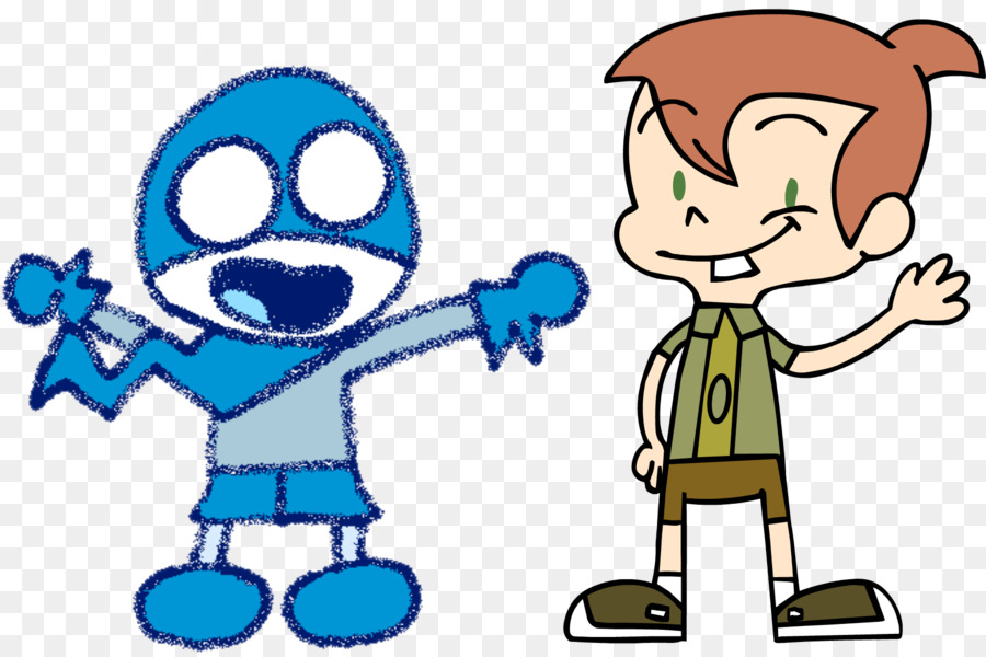 Personajes De Dibujos Animados Azules，Animado PNG