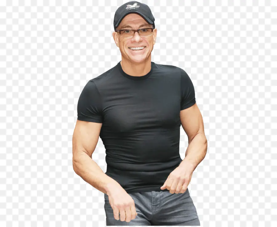 Hombre De Camiseta Negra，Anteojos PNG