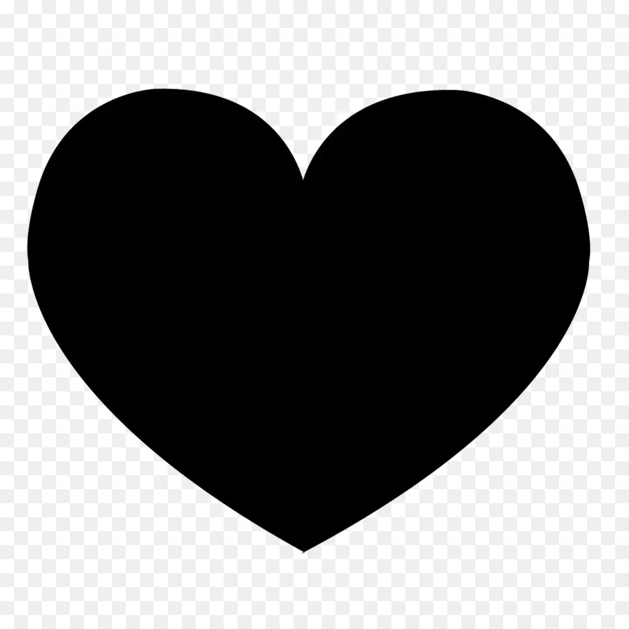 Corazón，Negro PNG