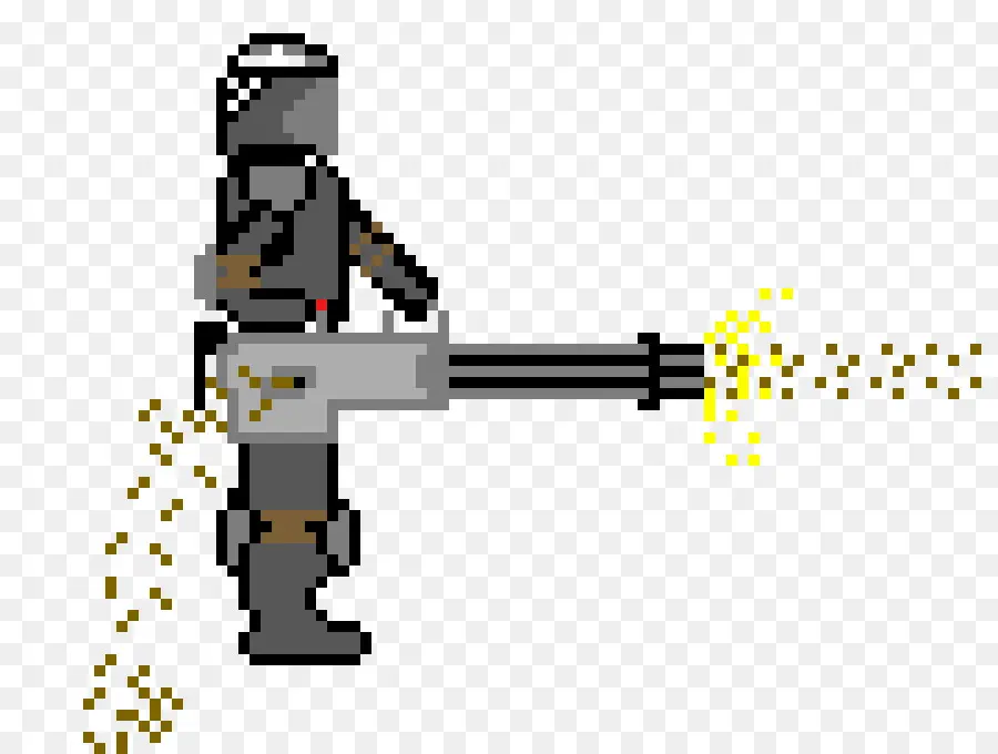 Pixel Art，Minigun PNG