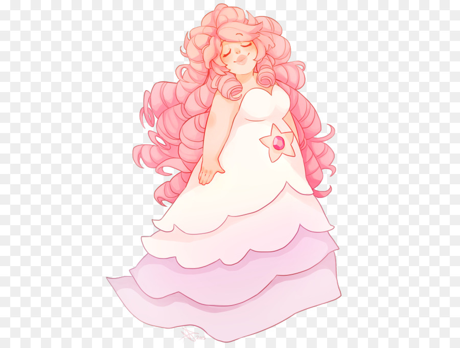 Personaje De Dibujos Animados Rosa，Vestido PNG