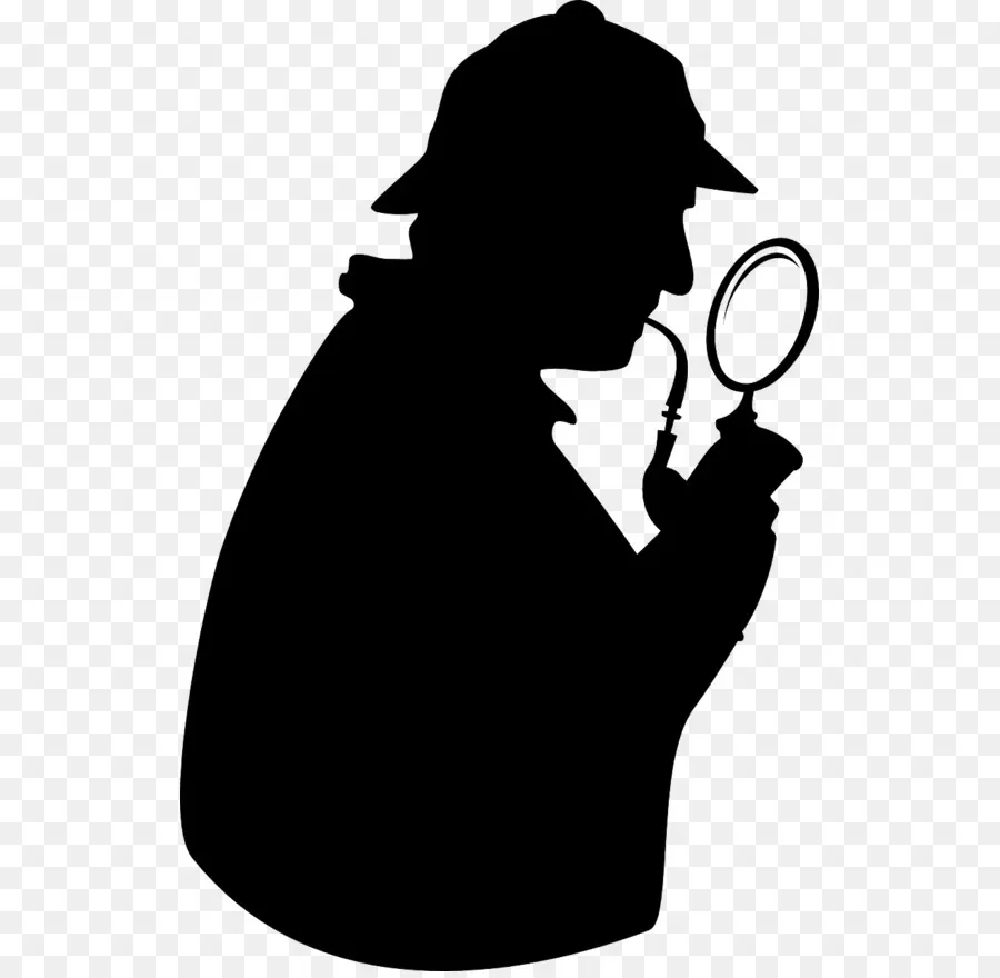 Silueta Detective，Lupa PNG