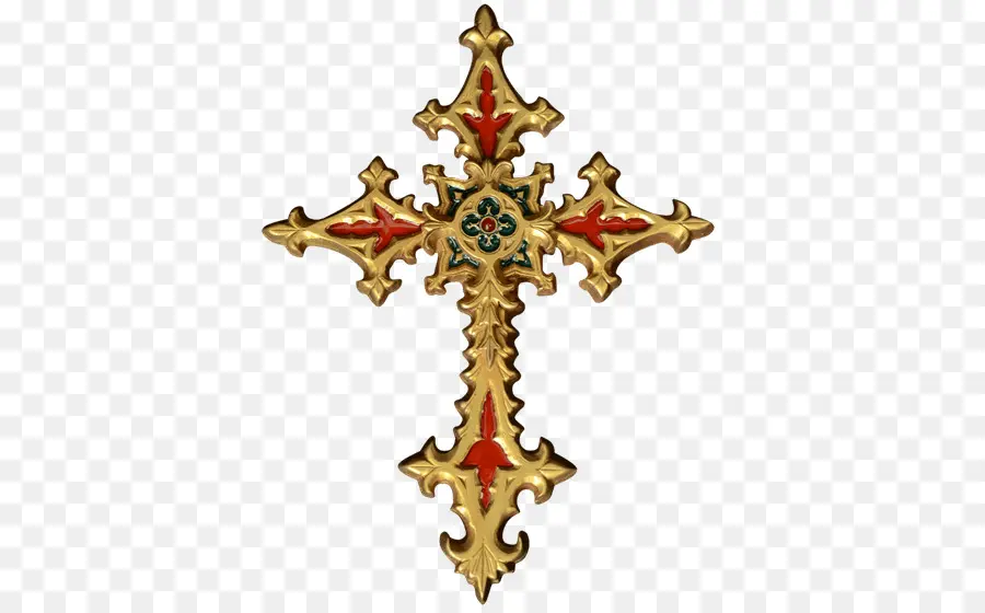 Cruz Decorativa，Oro PNG