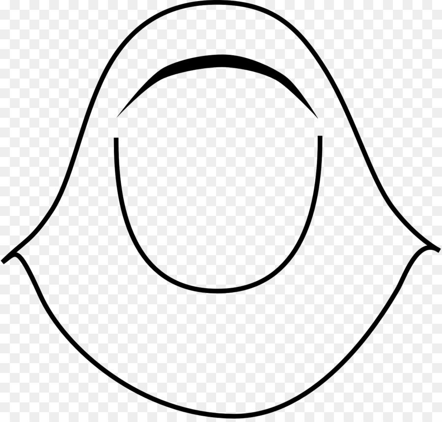 Hijab Blanco Y Negro，Barbijo PNG