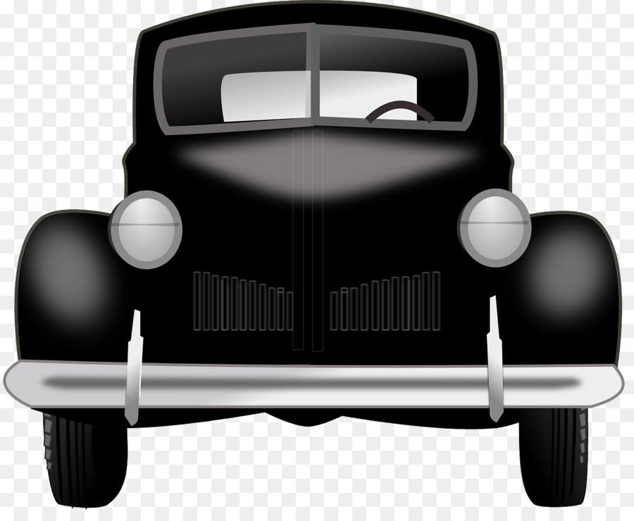 Coche Antiguo Con Sombrero，Carro Negro PNG