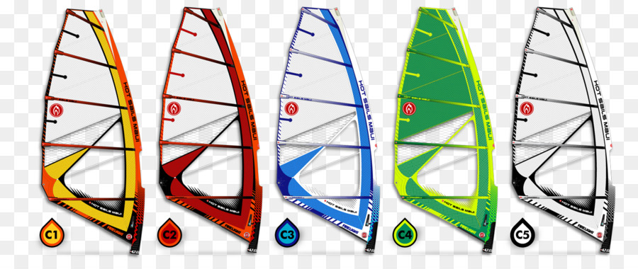 Velas De Windsurf，Vistoso PNG