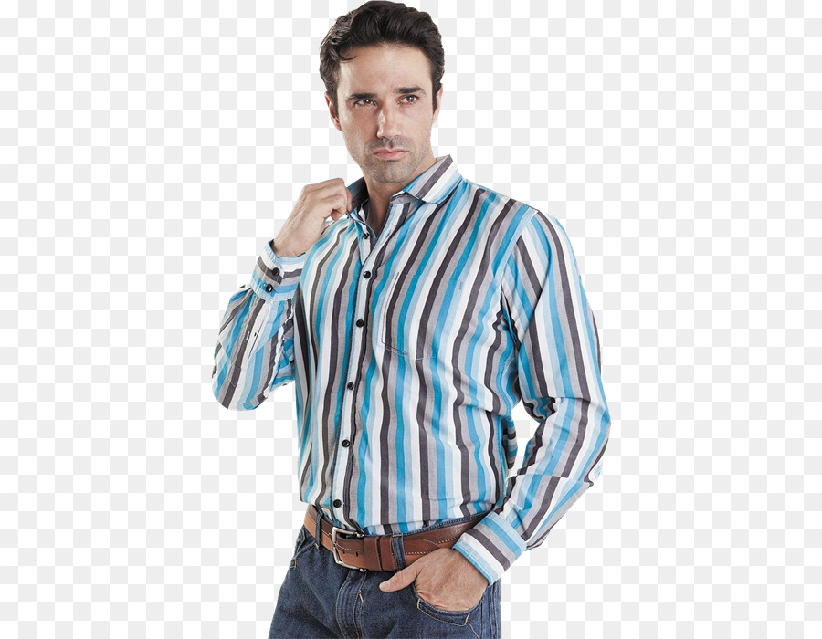 Hombre Con Camisa A Rayas，Moda PNG