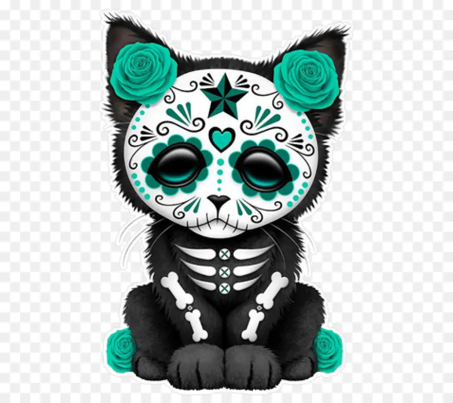 Calavera，Gatito PNG