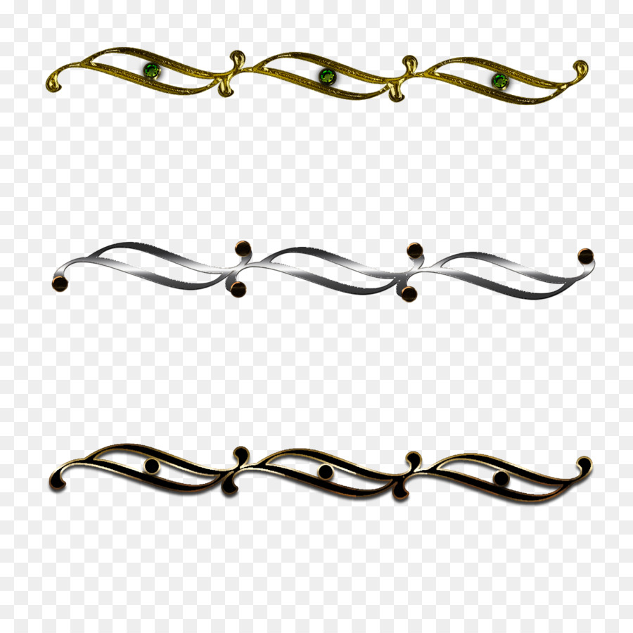 Líneas Decorativas，Oro PNG