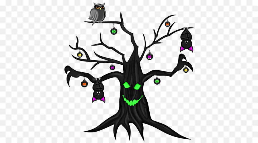 árbol De Halloween，Halloween PNG