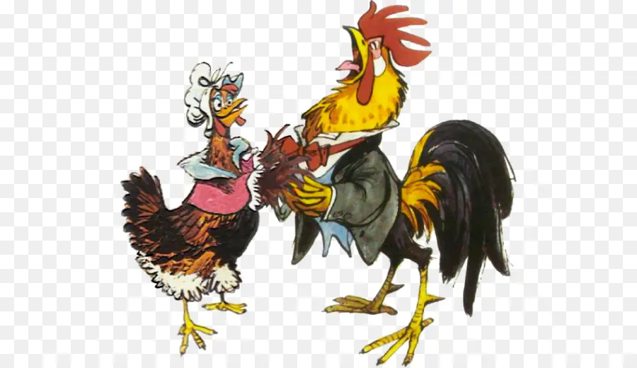 Gallo Y Gallina，Dibujos Animados PNG