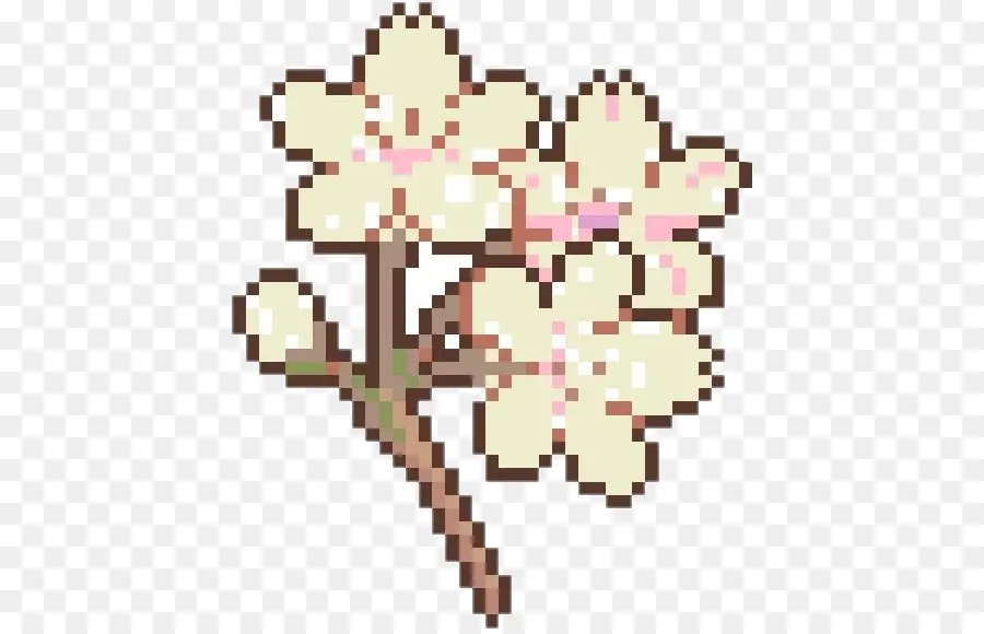 De Los Cerezos En Flor，Pixel Art PNG