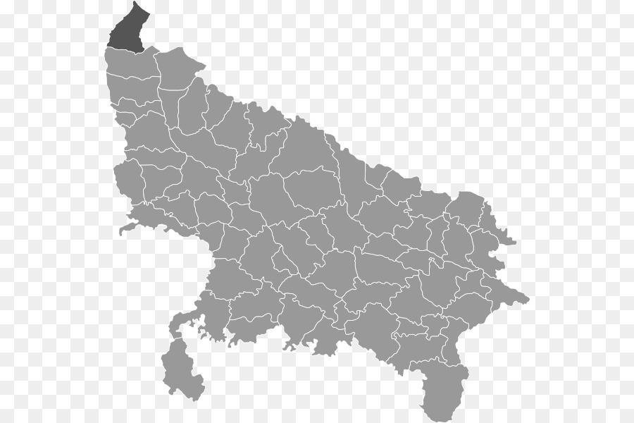 Uttar Pradesh，Mapa PNG