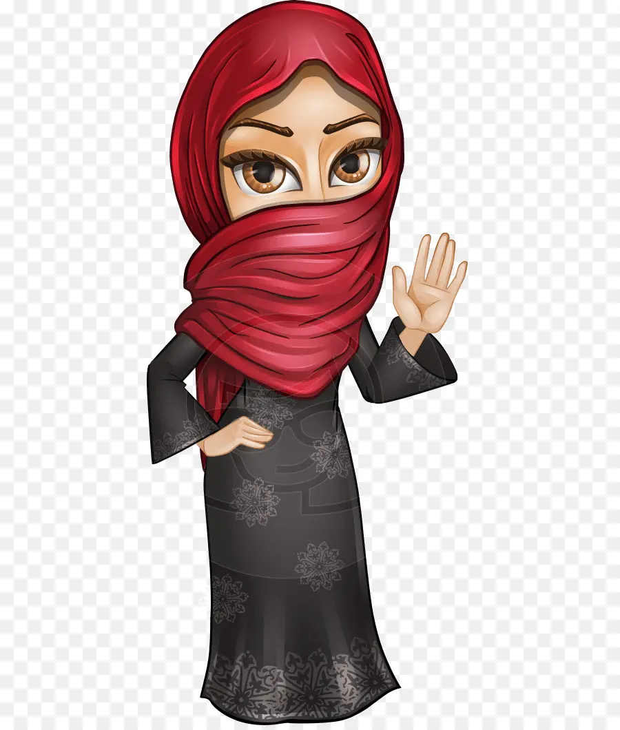 Mujer En Hijab，Saludo PNG