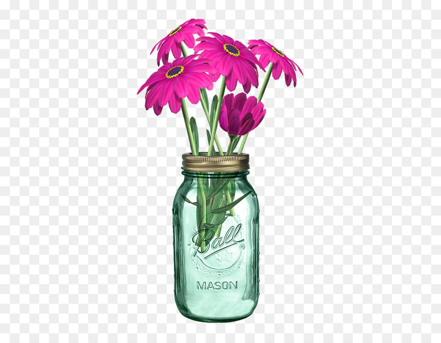 Diseño Floral，Jar Mason PNG