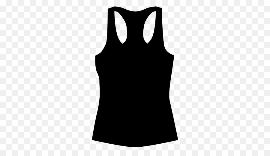 Camiseta Sin Mangas，Negro PNG