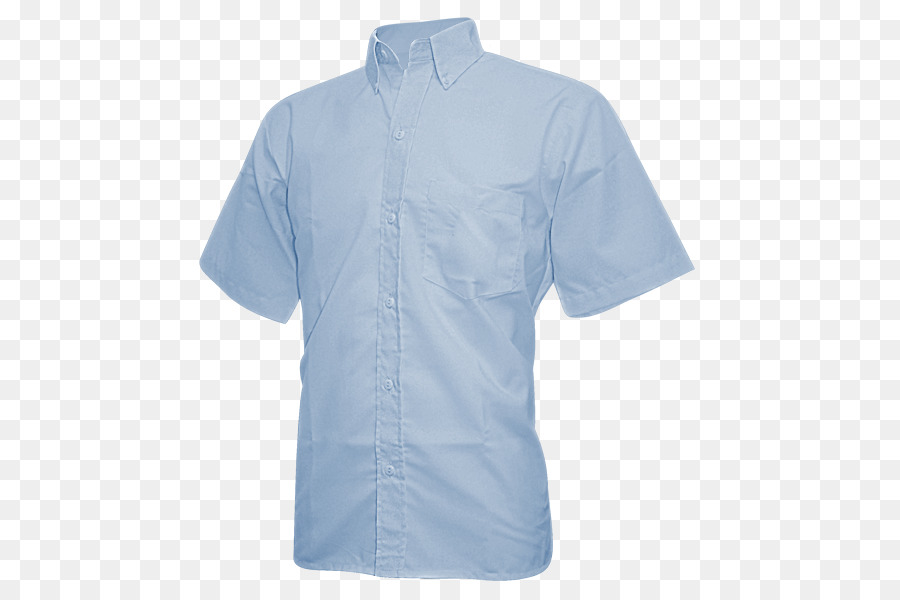 Camisa Azul，Abotonado PNG