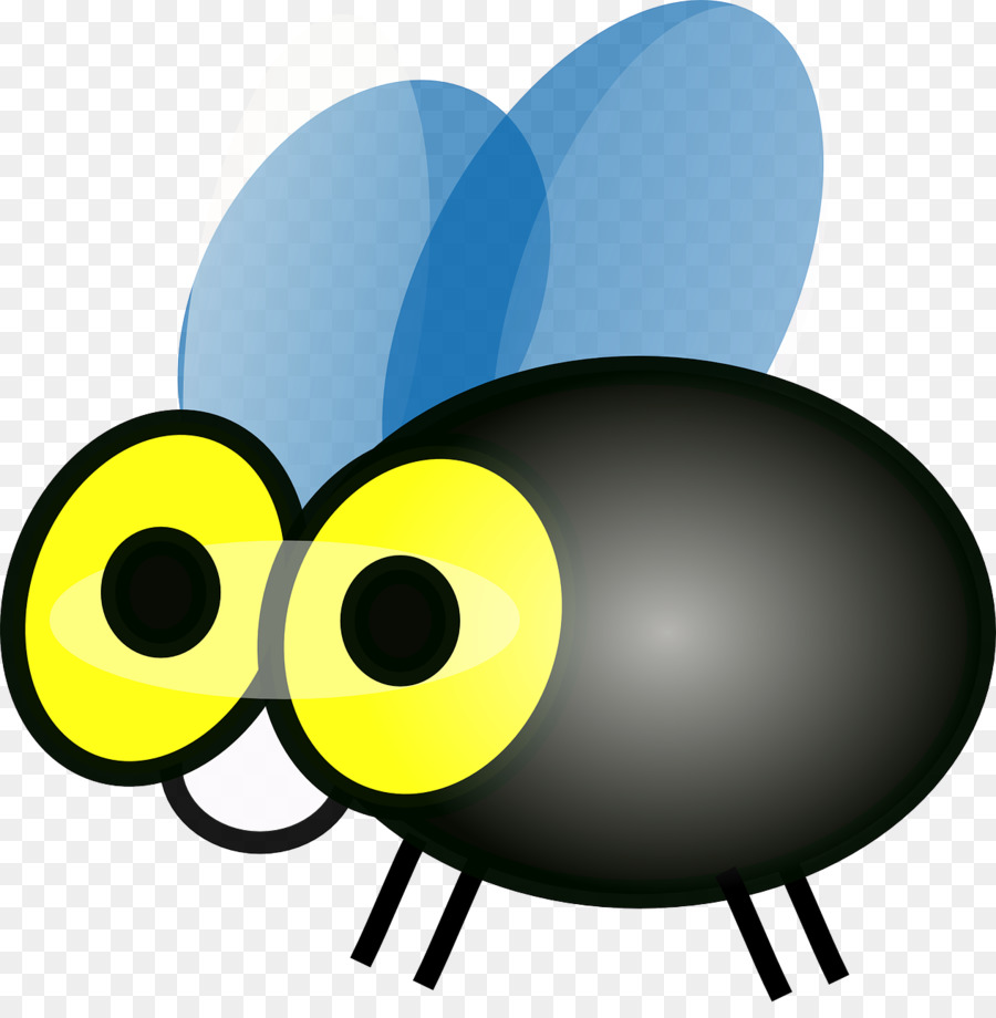 Mosca De Dibujos Animados，Ojos Amarillos PNG