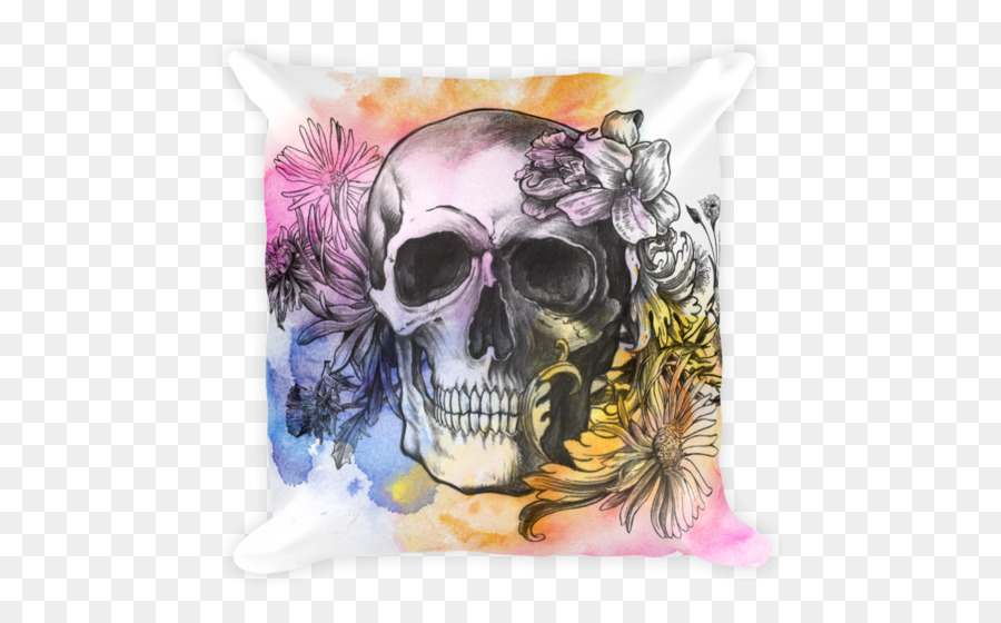 Calavera，Pintura A La Acuarela PNG