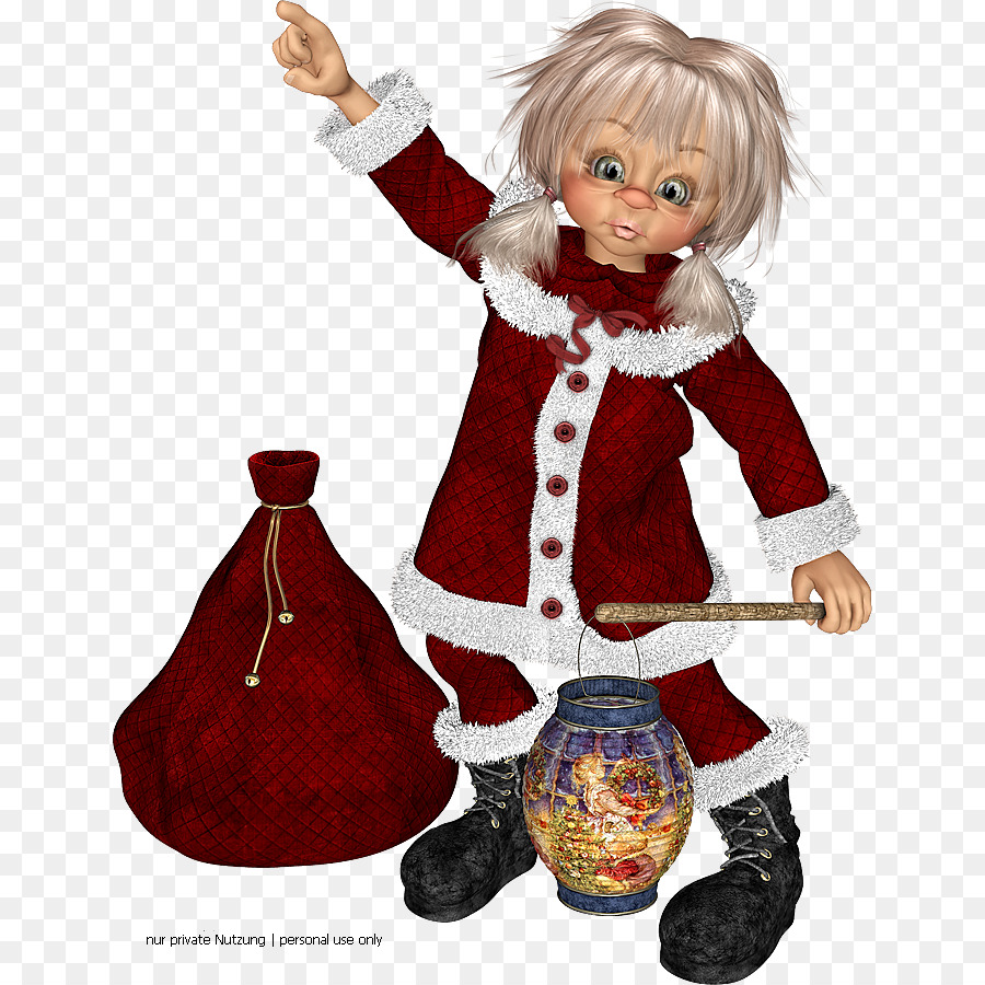 Lindo Elfo Navideño，Papá Noel PNG