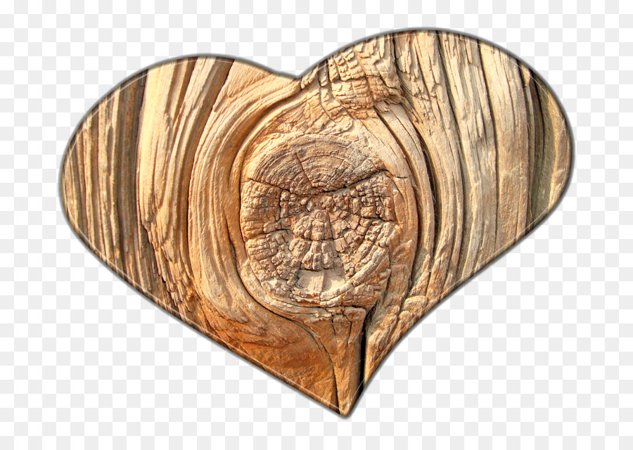 Corazón De Madera，Textura PNG