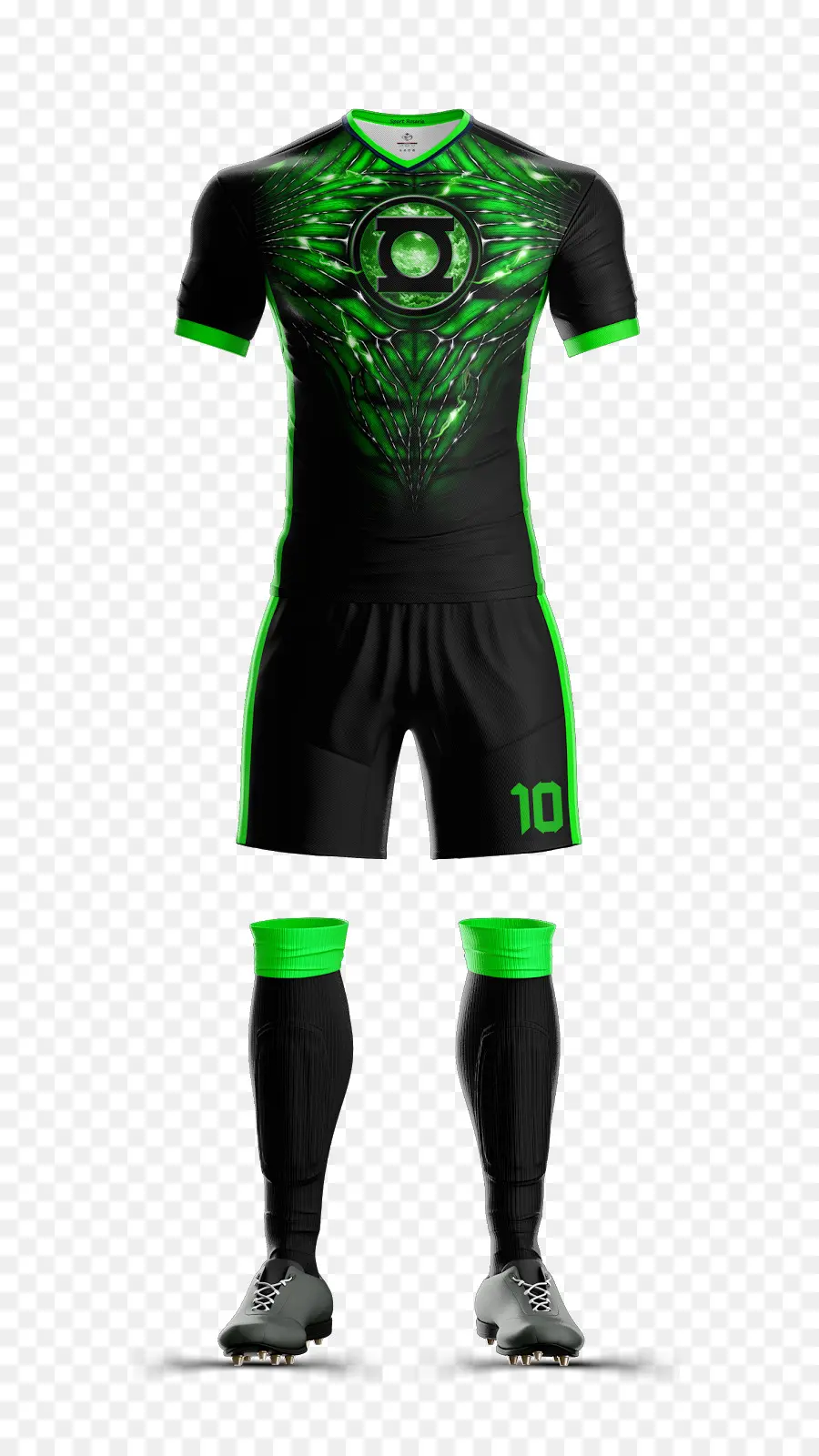 Kit De Fútbol Negro Y Verde，Fútbol PNG