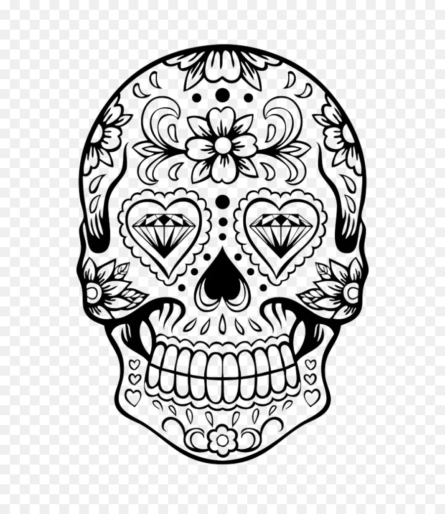 Calavera Decorativa，Arte PNG