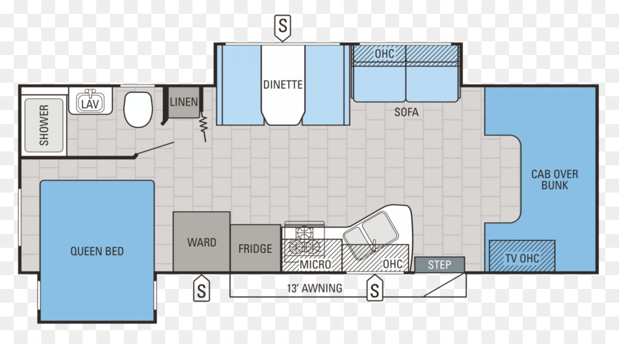 Plano De Planta Para Vehículos Recreativos，Rv PNG