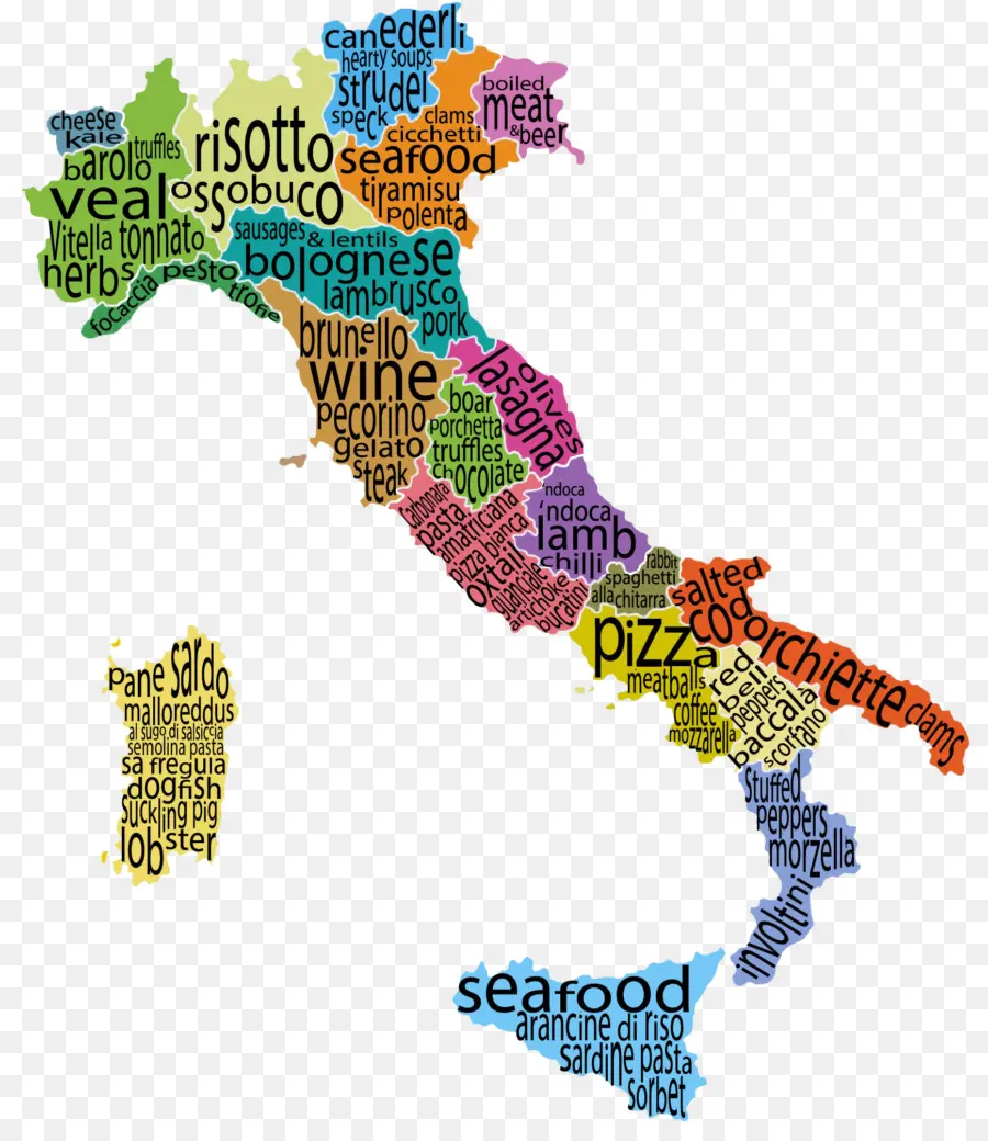 Mapa De Italia，Alimento PNG