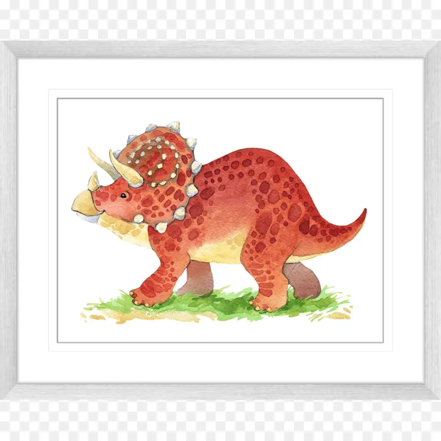 Triceratops，Rojo PNG