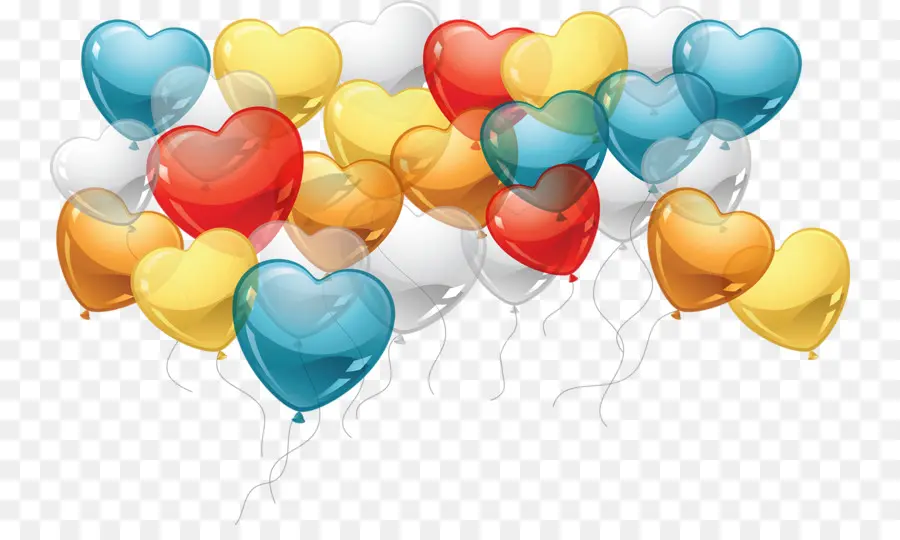 Globos De Corazon，Vistoso PNG