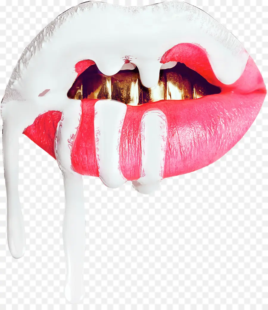 Labios Con Pintura Que Gotea，Constituir PNG