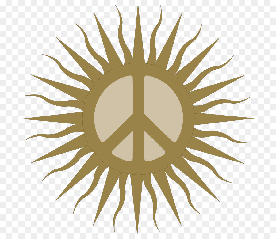 Sol Con Símbolo De Paz，Sol PNG