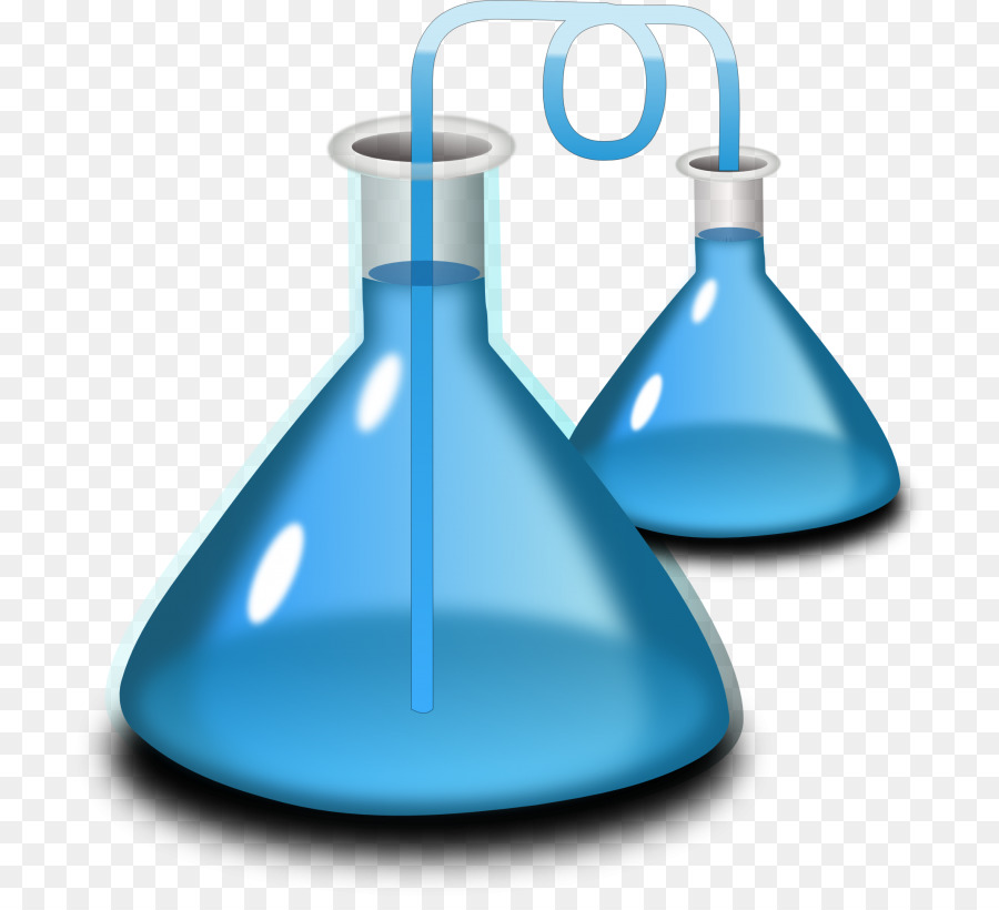 Matraces De Laboratorio Azules，Ciencia PNG