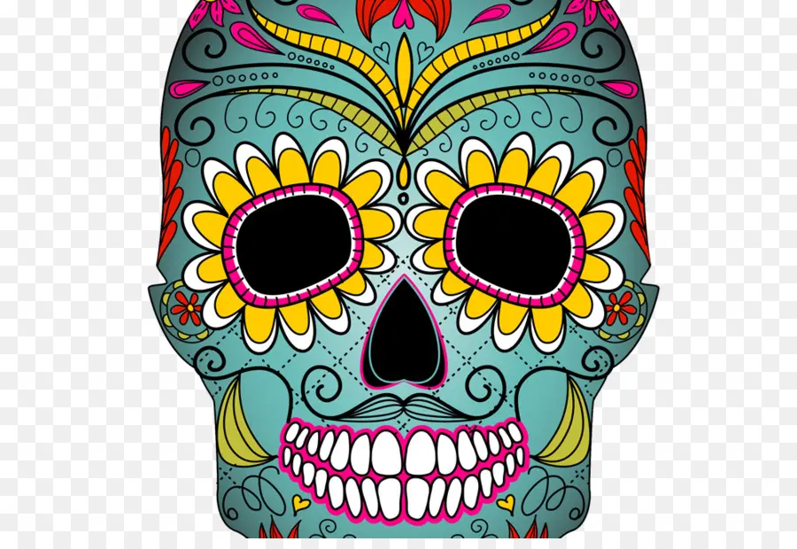 Calavera De Azúcar，Dia De Muertos PNG