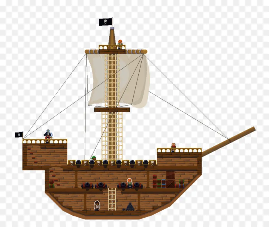 Barco De La Línea，Pixel De La Piratería PNG