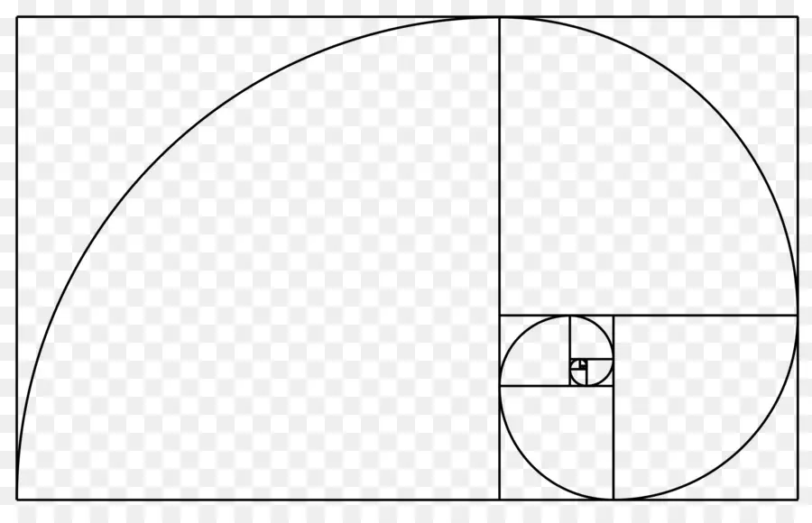 Proporción áurea，Espiral Dorada PNG