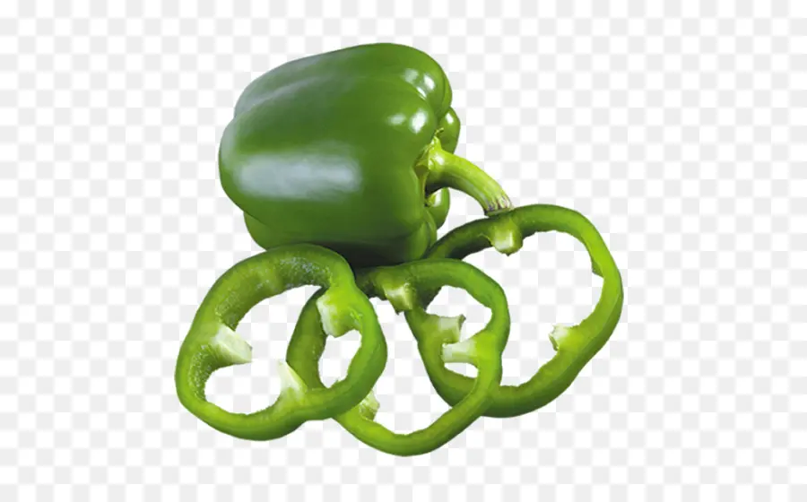 Pimiento Verde，Rebanado PNG