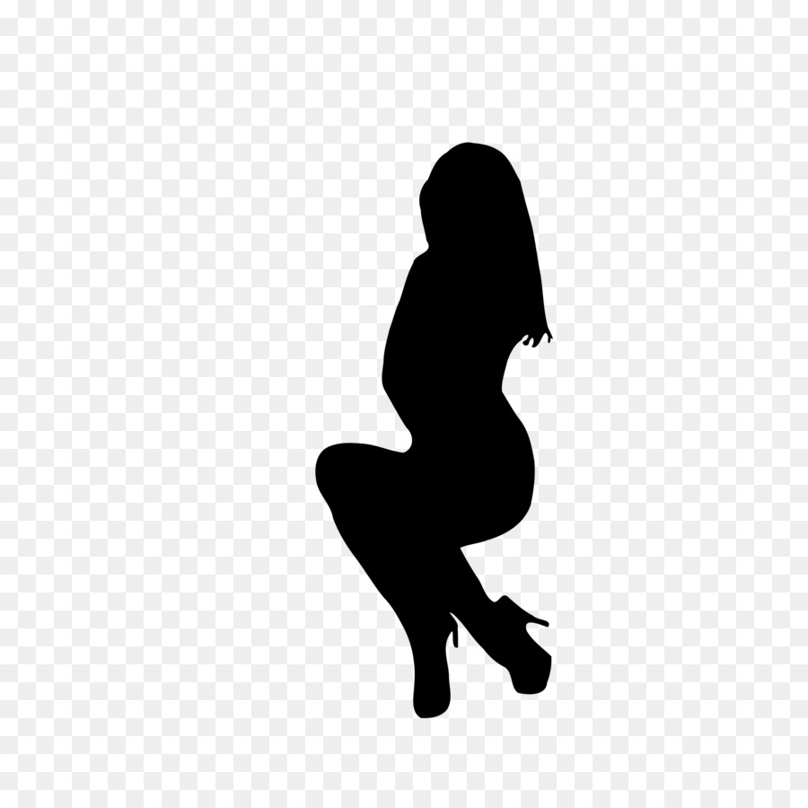 Silueta De Una Mujer，Pose PNG