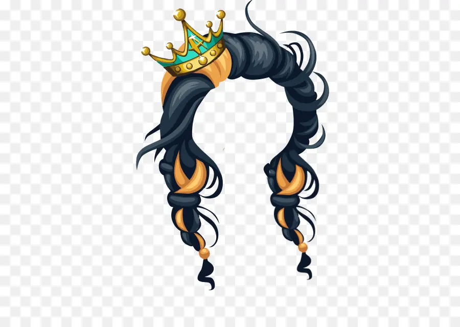 Corona Con Trenzas，Cabello PNG