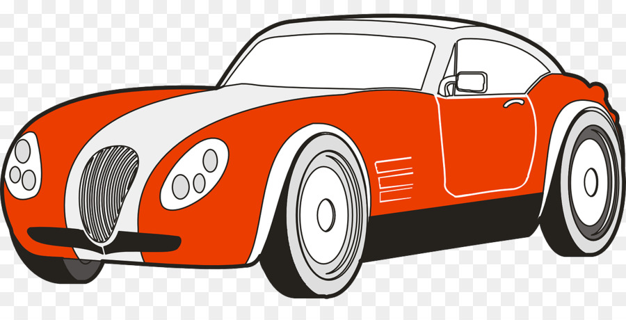 Coche Descapotable，Azul PNG