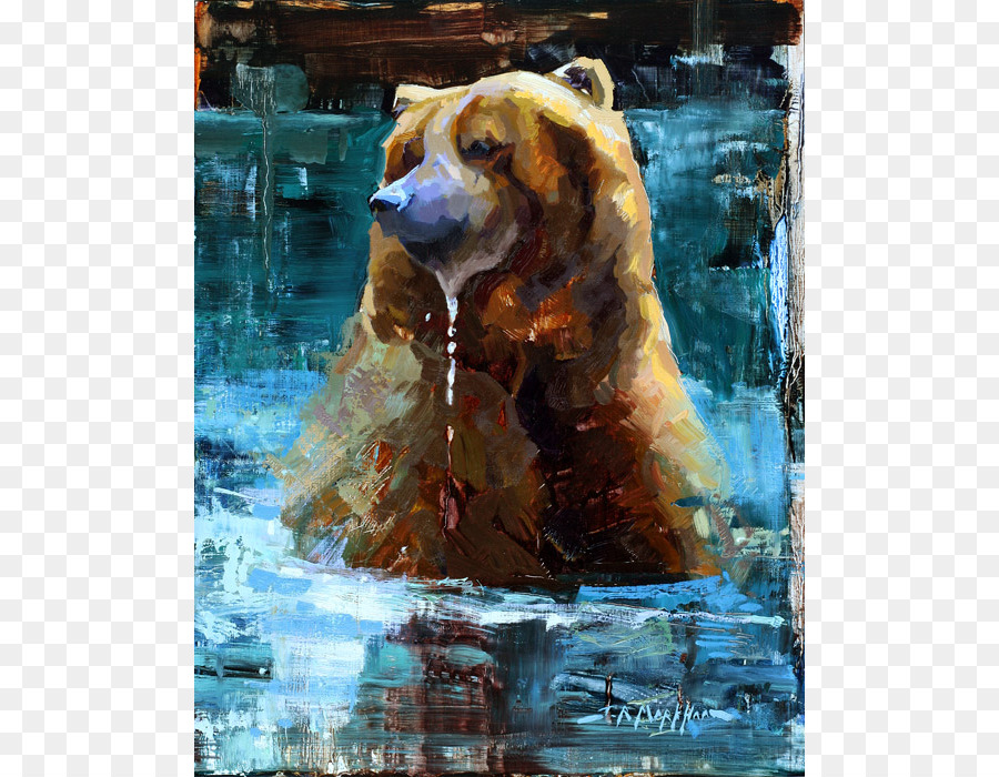 Grizzly Bear，Pintura PNG