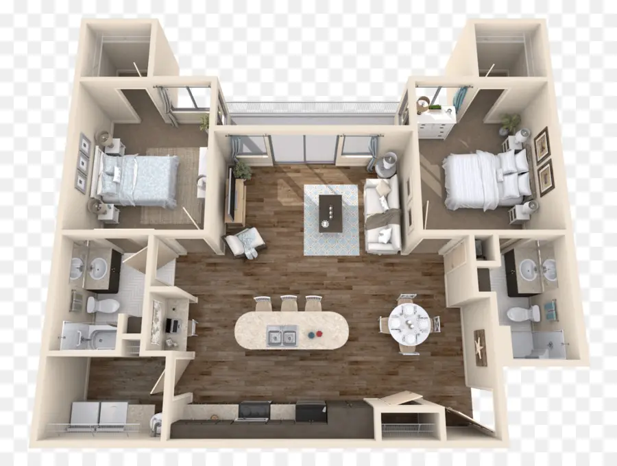 3d Plan De Piso，Apartamento PNG