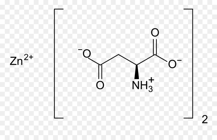 El ácido Aspártico，Zinc Laspartate PNG