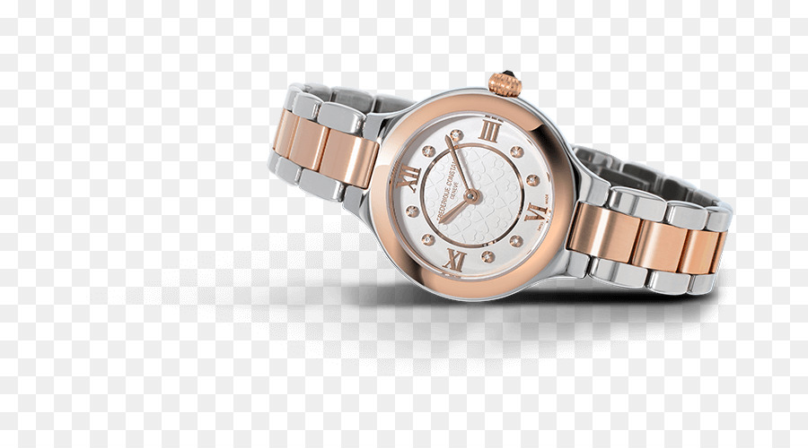 Reloj De Plata Y Oro Rosa，Reloj PNG