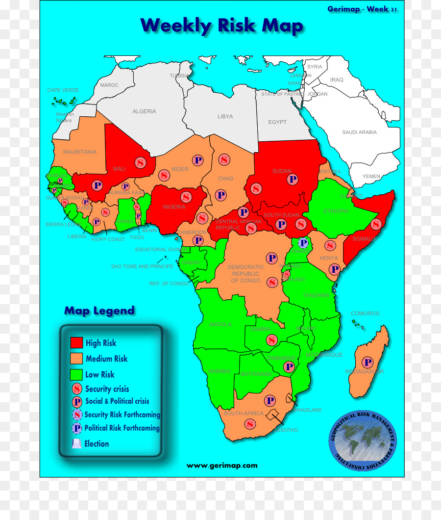 Mapa De Riesgos，África PNG