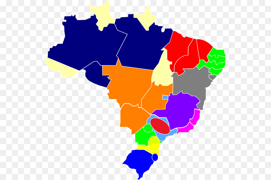 Las Regiones De Brasil，Mapa PNG