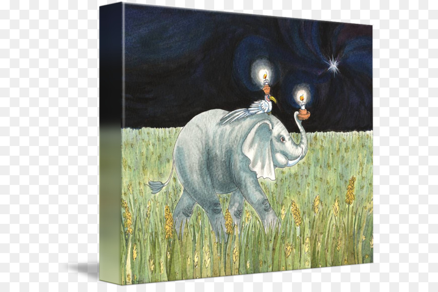 Elefante Indio，Pintura PNG