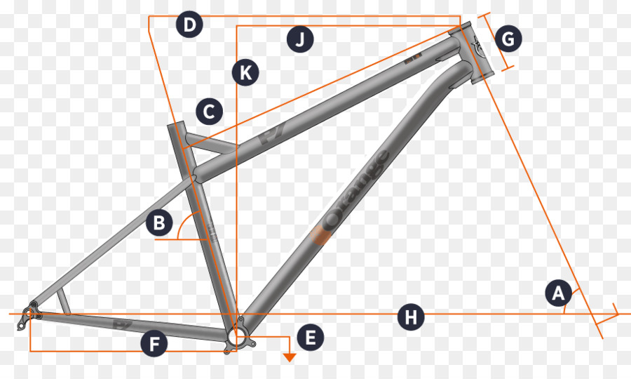 Cuadro De Bicicleta，Geometría PNG