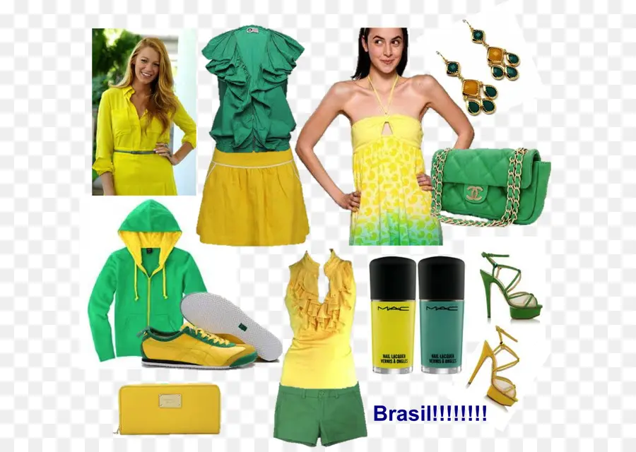 Collage De Moda De Brasil，Ropa PNG